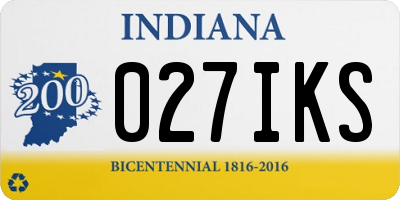 IN license plate 027IKS