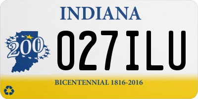 IN license plate 027ILU