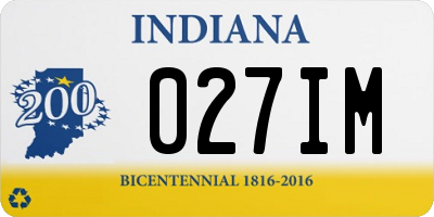 IN license plate 027IM