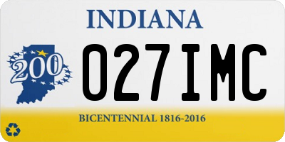 IN license plate 027IMC