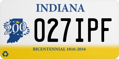 IN license plate 027IPF