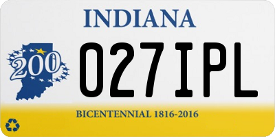 IN license plate 027IPL