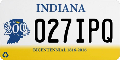 IN license plate 027IPQ