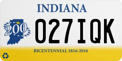 IN license plate 027IQK
