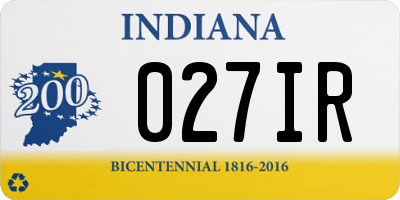 IN license plate 027IR