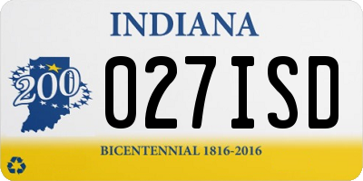 IN license plate 027ISD