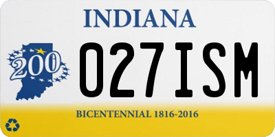 IN license plate 027ISM