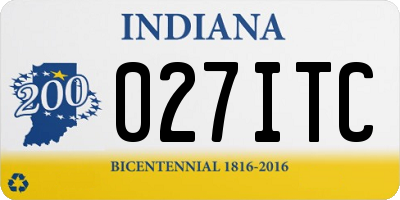 IN license plate 027ITC