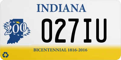 IN license plate 027IU