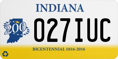 IN license plate 027IUC
