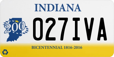 IN license plate 027IVA