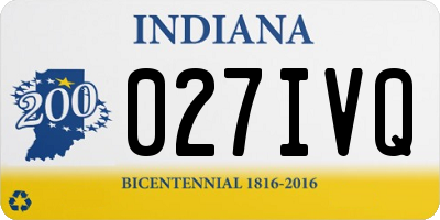 IN license plate 027IVQ