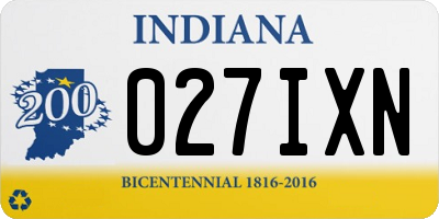 IN license plate 027IXN
