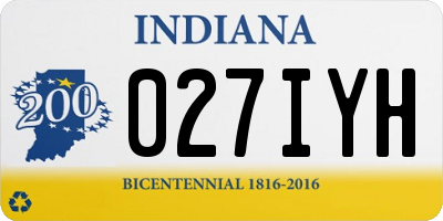 IN license plate 027IYH