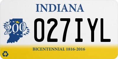 IN license plate 027IYL