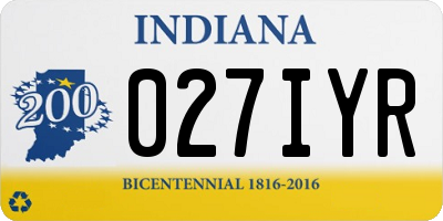 IN license plate 027IYR