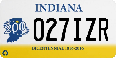 IN license plate 027IZR