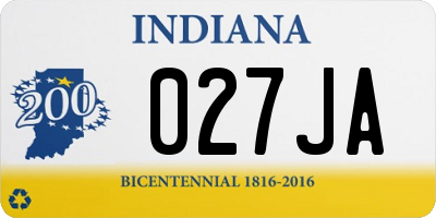 IN license plate 027JA