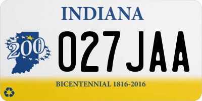 IN license plate 027JAA