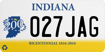 IN license plate 027JAG