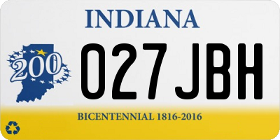 IN license plate 027JBH