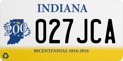 IN license plate 027JCA