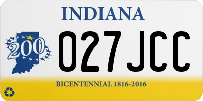 IN license plate 027JCC