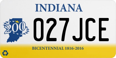 IN license plate 027JCE