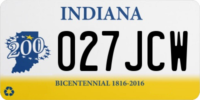 IN license plate 027JCW