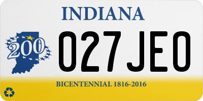 IN license plate 027JEO