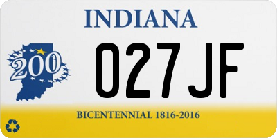 IN license plate 027JF