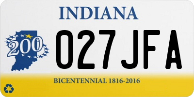 IN license plate 027JFA