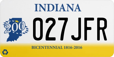 IN license plate 027JFR