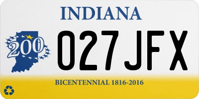 IN license plate 027JFX