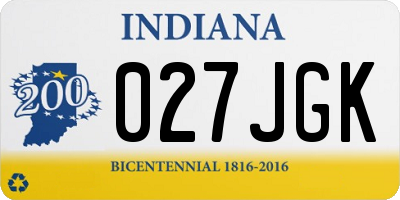 IN license plate 027JGK