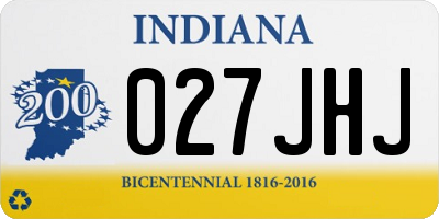 IN license plate 027JHJ