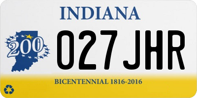 IN license plate 027JHR