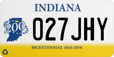 IN license plate 027JHY