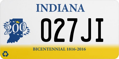 IN license plate 027JI