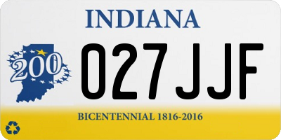 IN license plate 027JJF