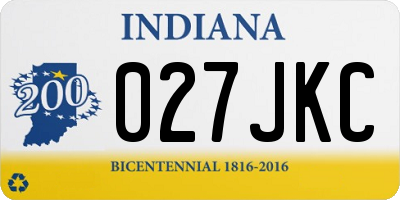 IN license plate 027JKC