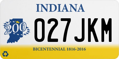 IN license plate 027JKM