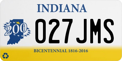 IN license plate 027JMS