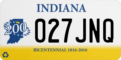 IN license plate 027JNQ
