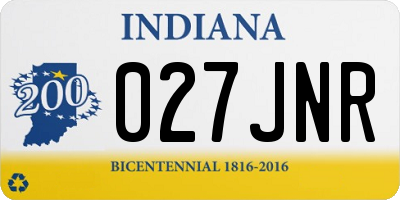 IN license plate 027JNR