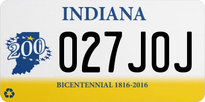 IN license plate 027JOJ