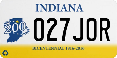 IN license plate 027JOR