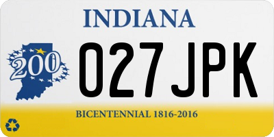 IN license plate 027JPK