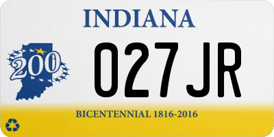 IN license plate 027JR