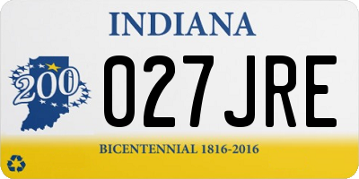 IN license plate 027JRE